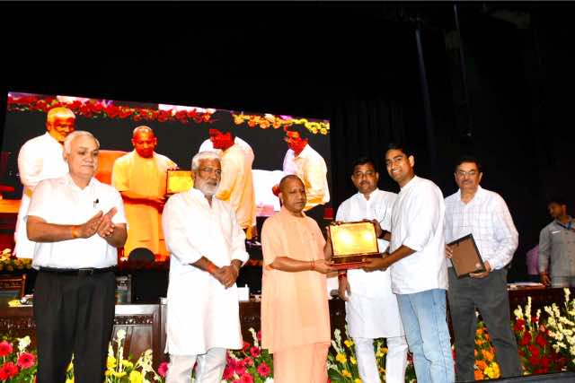 Ramveer with CM Yogi Adityanath