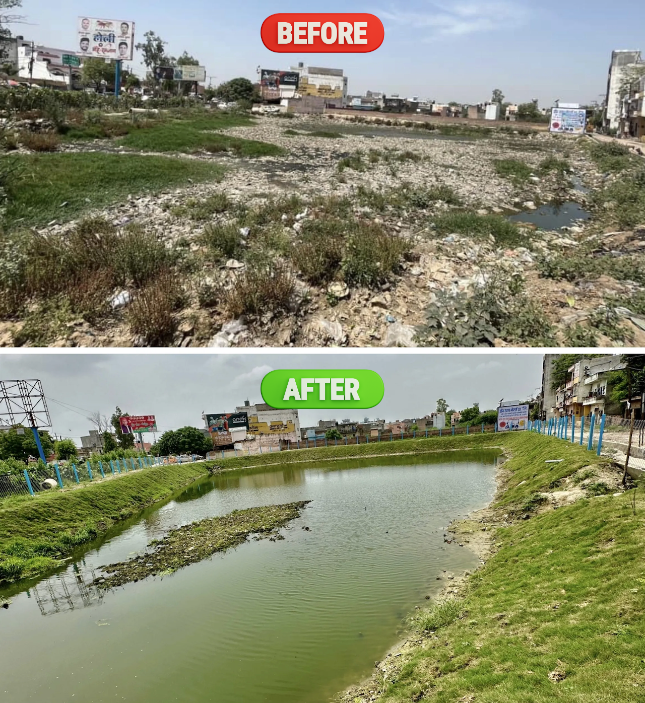 Before & After: Mishalghari pond