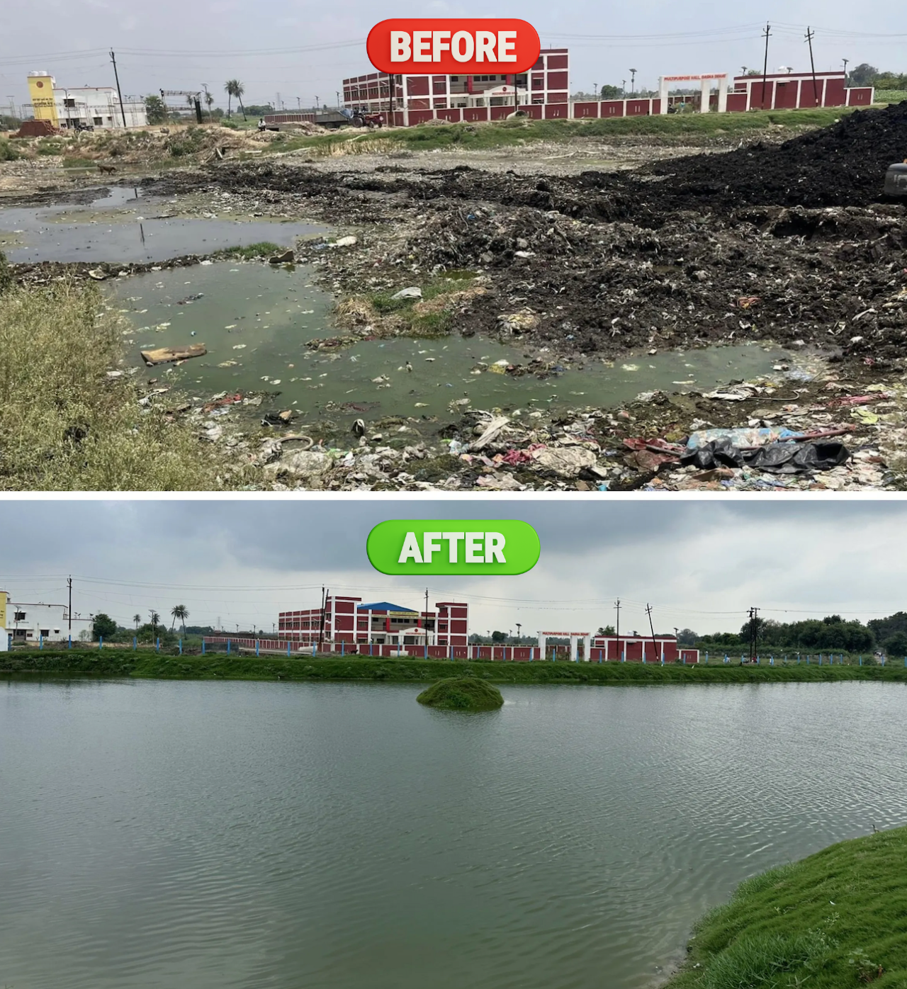Before & After: Dasna pond revival